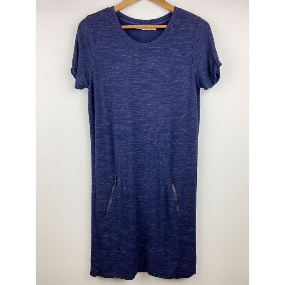 Kenar Dress Pass Thru Front Pocket Heather Blue